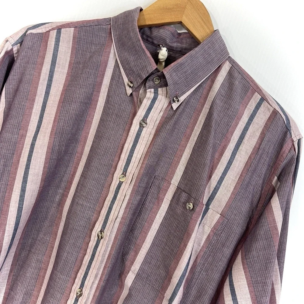 Urban Renewal Remade Clean Finish Button-Down Shirt S/M Stripe Long Sleeve‎ NEW